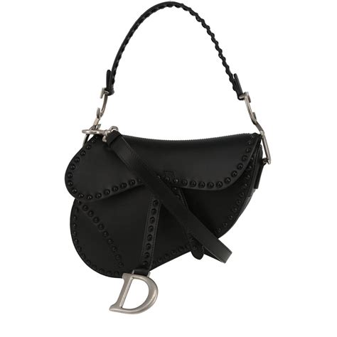 borsa dior pelle nera|Borsa a tracolla Saddle Pelle di vitello granulata nera .